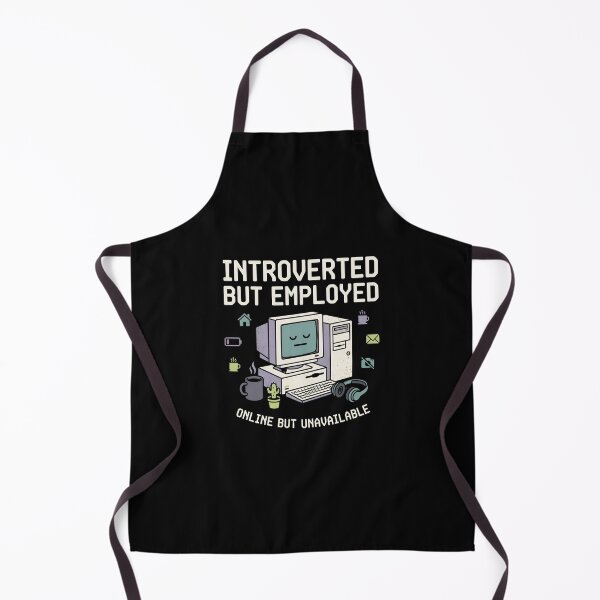 Item preview, Introverted But Employed Retro Desktop Computer Home Office Graphic designed and sold by Fenay Designs.