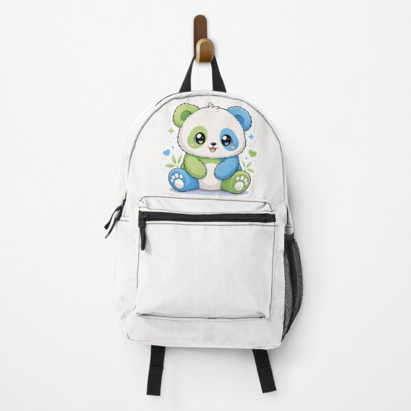 Item preview, Kawaii Blue & Green Panda – Cute Chibi Animal Sticker Design designed and sold by AstraDrip Studio.
