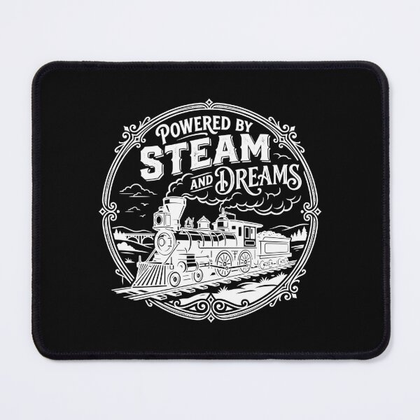 Item preview, Powered by Steam and Dreams | Vintage Steam Locomotive Railroad Gift - white designed and sold by Sekla-Studio.