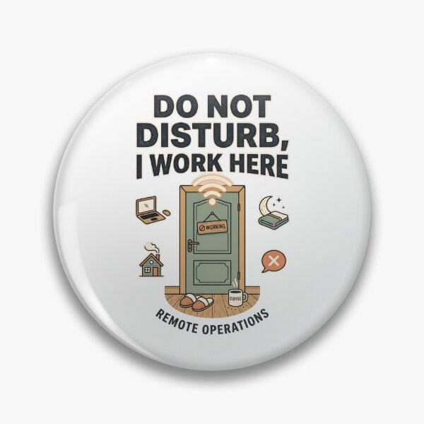 Artikelvorschau, Bitte nicht stören, ich arbeite hier, Türschild für Remote Operations Office entworfen und verkauft von Fenay Designs.