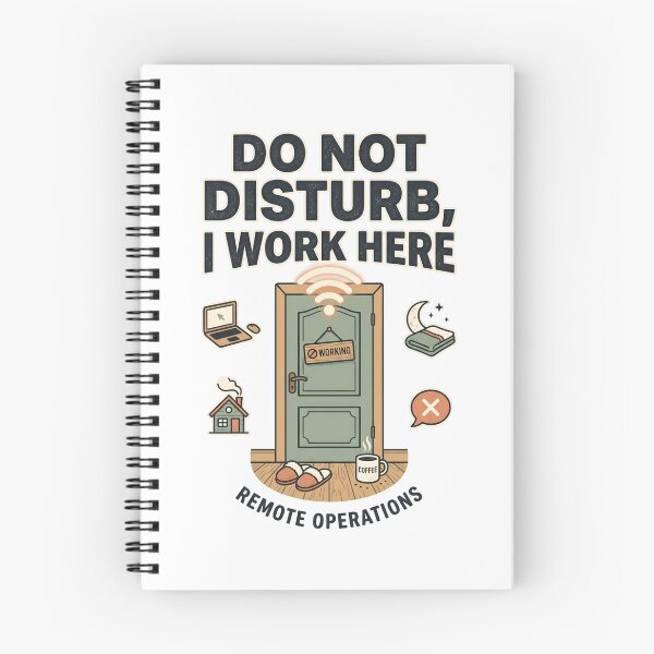 Item preview, Do Not Disturb I Work Here Remote Operations Office Door Sign designed and sold by Fenay Designs.
