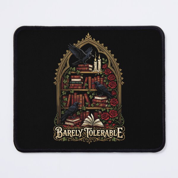 Item preview, Barely Tolerable Bookish Humor for Floral Book Lovers designed and sold by Redgiant87x.