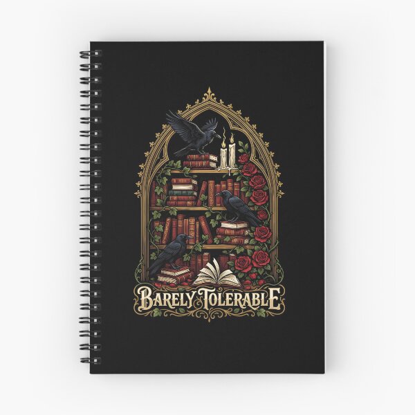 Item preview, Barely Tolerable Bookish Humor for Floral Book Lovers designed and sold by Redgiant87x.