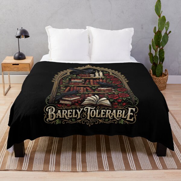 Item preview, Barely Tolerable Bookish Humor for Floral Book Lovers designed and sold by Redgiant87x.