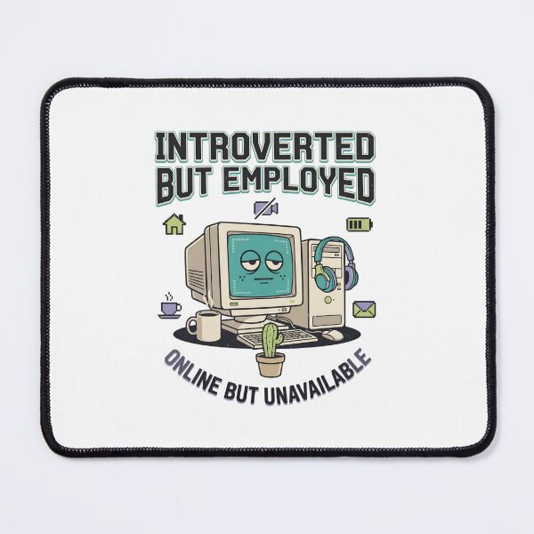 Item preview, Introverted But Employed Online But Unavailable Retro Computer Art designed and sold by Fenay Designs.
