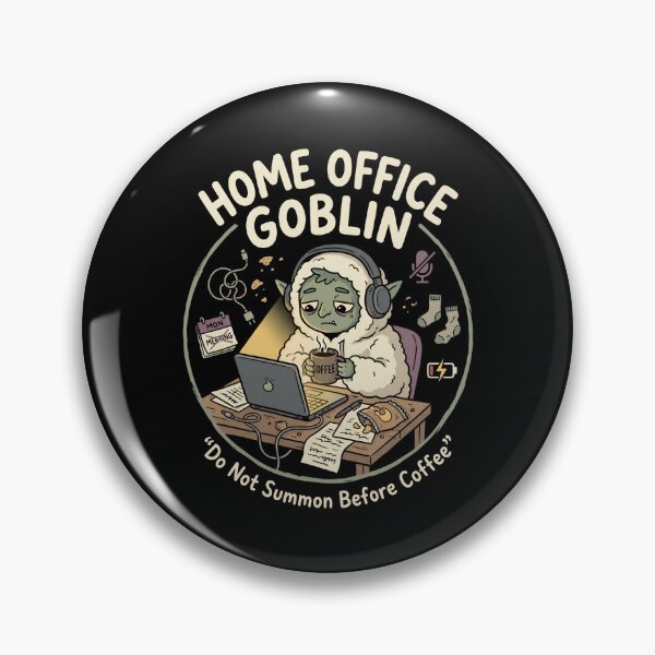 Item preview, Home Office Goblin Do Not Summon Before Coffee Funny Cartoon designed and sold by Fenay Designs.