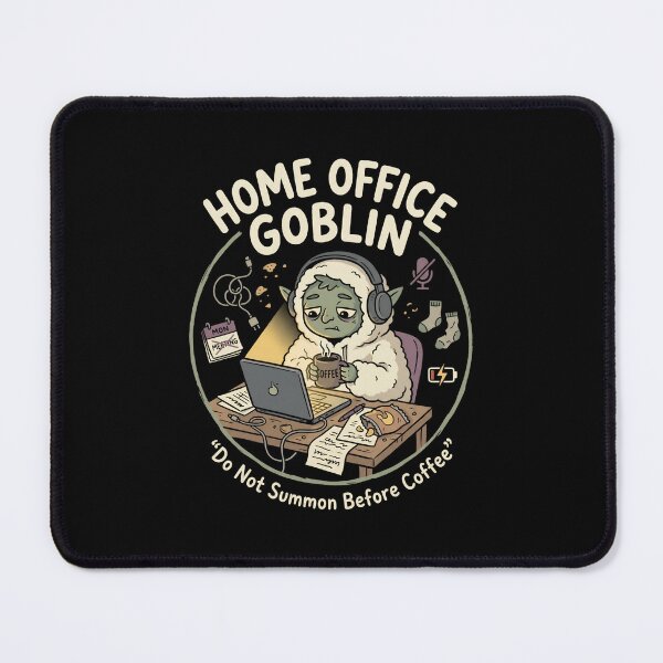 Item preview, Home Office Goblin Do Not Summon Before Coffee Funny Cartoon designed and sold by Fenay Designs.
