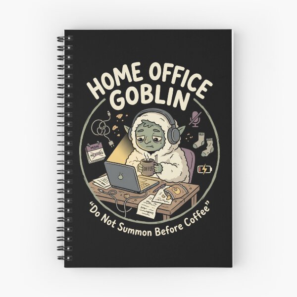 Item preview, Home Office Goblin Do Not Summon Before Coffee Funny Cartoon designed and sold by Fenay Designs.