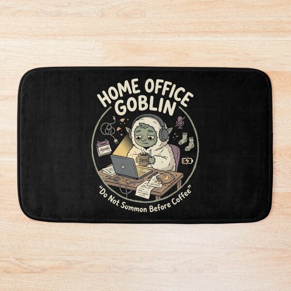 Item preview, Home Office Goblin Do Not Summon Before Coffee Funny Cartoon designed and sold by Fenay Designs.