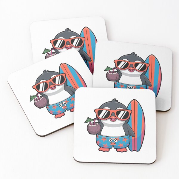 Item preview, Cute Surfing Penguin Funny Summer Vacation Cartoon designed and sold by HICHAMORO.