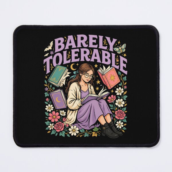 Item preview, Barely Tolerable Floral Book Lover for Introverted Readers designed and sold by Redgiant87x.