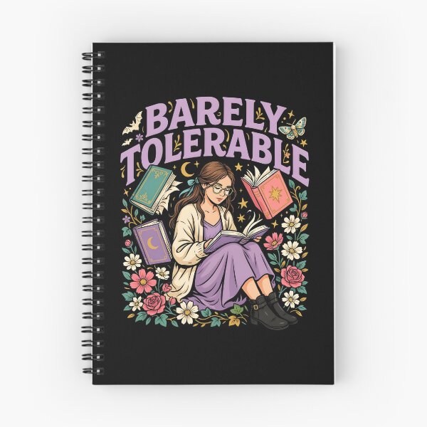 Item preview, Barely Tolerable Floral Book Lover for Introverted Readers designed and sold by Redgiant87x.