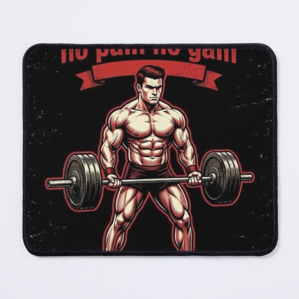 Item preview, No Pain No Gain Gym Bodybuilder Fitness Motivation designed and sold by Sima Designs.