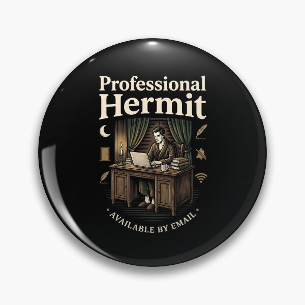 Item preview, Professional Hermit Available By Email Vintage Home Office Art designed and sold by Fenay Designs.