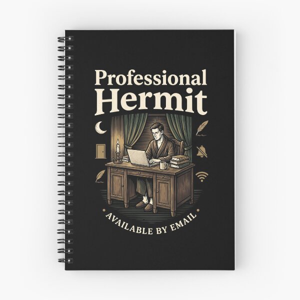Item preview, Professional Hermit Available By Email Vintage Home Office Art designed and sold by Fenay Designs.
