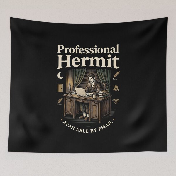 Item preview, Professional Hermit Available By Email Vintage Home Office Art designed and sold by Fenay Designs.