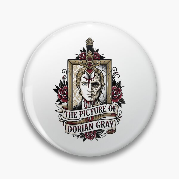 Item preview, The Picture of Dorian Gray Split Face Dagger Ornate Frame Art designed and sold by Fenay Designs.