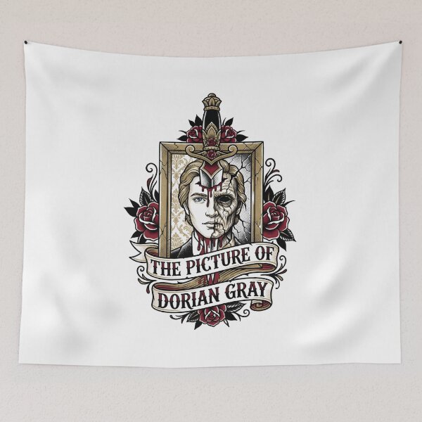 Item preview, The Picture of Dorian Gray Split Face Dagger Ornate Frame Art designed and sold by Fenay Designs.