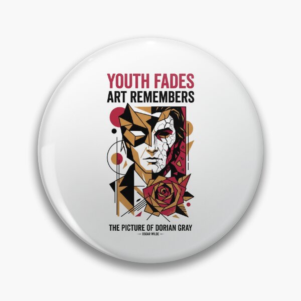 Item preview, Youth Fades Art Remembers Abstract Dorian Gray Geometric Rose designed and sold by Fenay Designs.