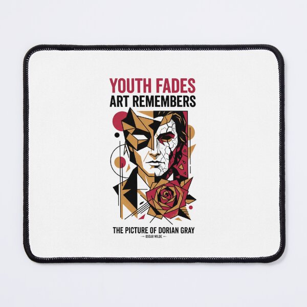 Item preview, Youth Fades Art Remembers Abstract Dorian Gray Geometric Rose designed and sold by Fenay Designs.