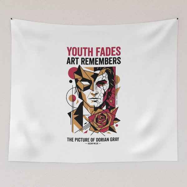Item preview, Youth Fades Art Remembers Abstract Dorian Gray Geometric Rose designed and sold by Fenay Designs.