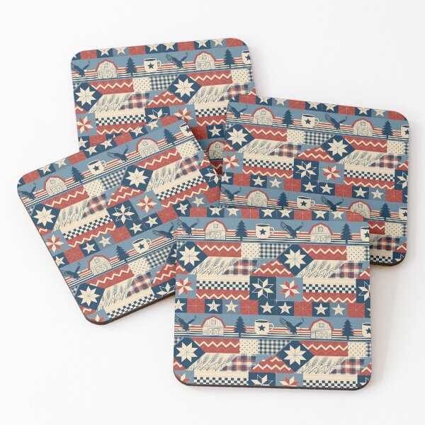 Artikelvorschau, Patriotic Patchwork American Quilt entworfen und verkauft von Pioneer Spirit Market.