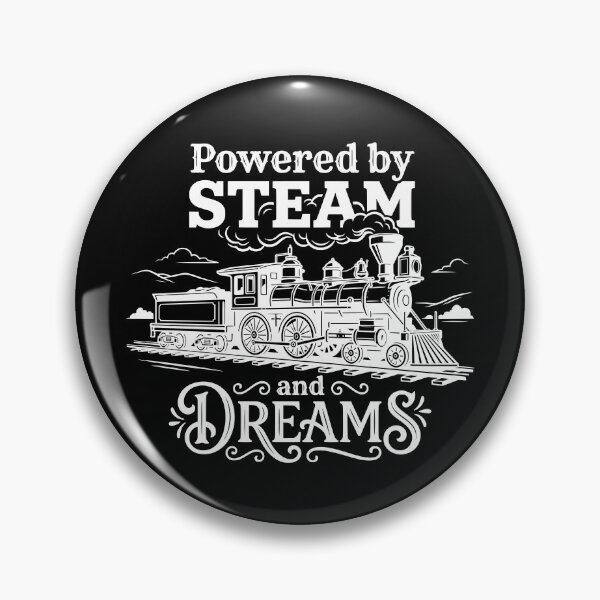 Item preview, Powered by Steam and Dreams | Open Layout Vintage Locomotive Railroad Gift - White designed and sold by Sekla-Studio.