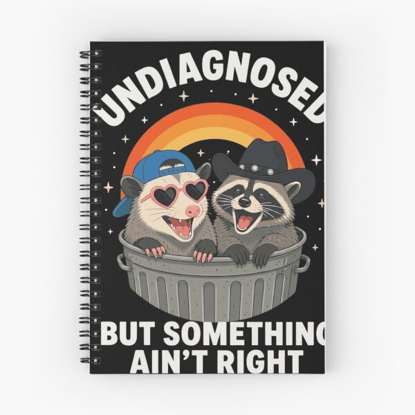 Item preview, Undiagnosed But Something Ain't Right Opossum Raccoon Retro designed and sold by haitrieuic96.