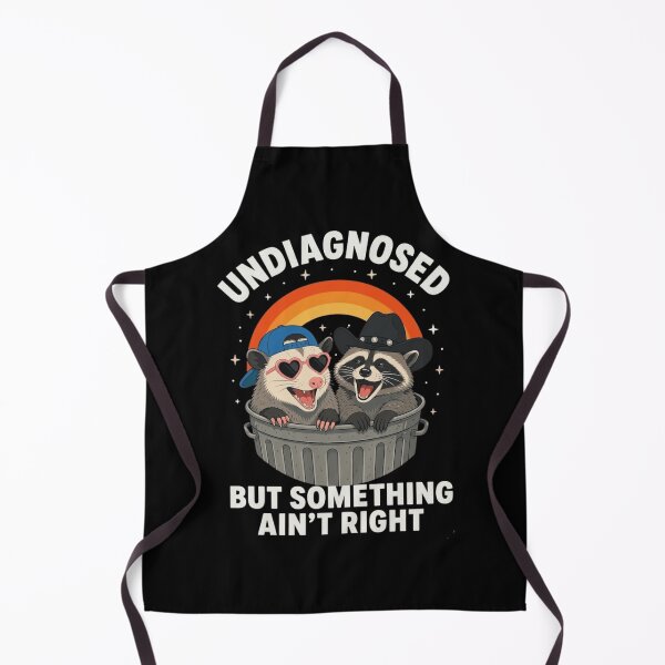 Item preview, Undiagnosed But Something Ain't Right Opossum Raccoon Retro designed and sold by haitrieuic96.