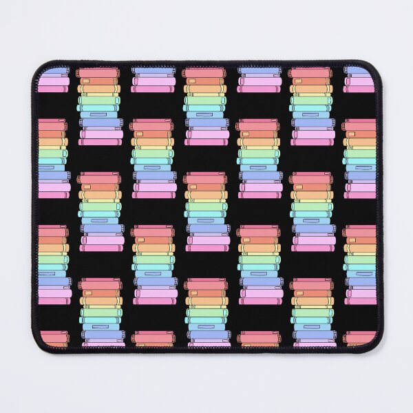 Item preview, Pastel Rainbow Book Stack Pattern Black Bookworm Lover designed and sold by Zaya_art.