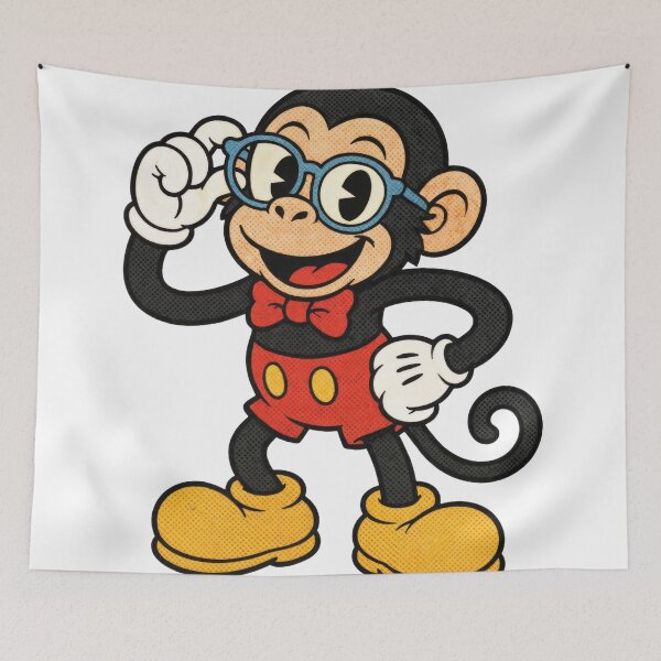Item preview, Sticker - Decal - Playful Monkey in Classic Style designed and sold by ForeverPrintsOK.