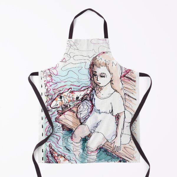 Item preview, Melancholy Sketchbook Girl and Koi Fish designed and sold by Dropleader.