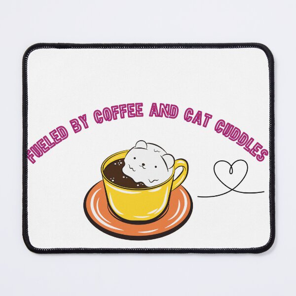 Item preview, Fueled by Coffee and Cat Cuddles Aesthetic Cute Sticker designed and sold by MyArtDream.