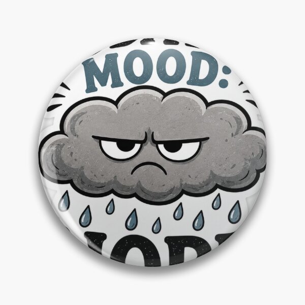 Item preview, Today's Mood Nope Sticker | Funny Grumpy Cloud Sticker with Rain | Minimalist Mood Quote Sticker designed and sold by joanwatson45.