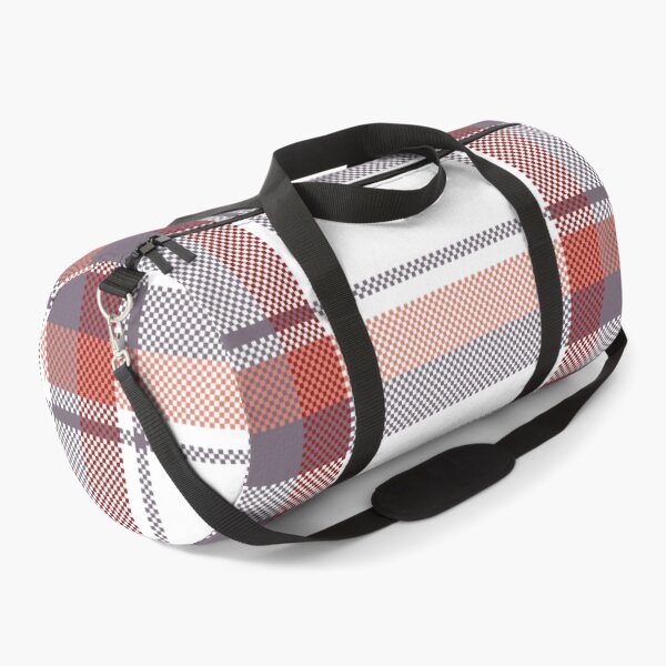 Item preview, Elegant Minimalist Red and Grey Plaid Pattern designed and sold by PowerAntShop.