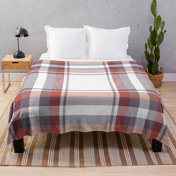 Item preview, Elegant Minimalist Red and Grey Plaid Pattern designed and sold by PowerAntShop.