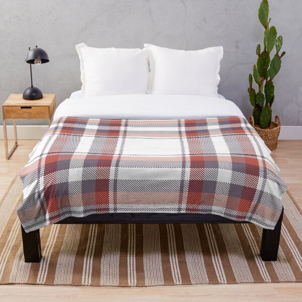 Item preview, Elegant Minimalist Red and Grey Plaid Pattern designed and sold by PowerAntShop.