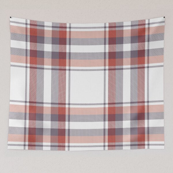 Item preview, Elegant Minimalist Red and Grey Plaid Pattern designed and sold by PowerAntShop.