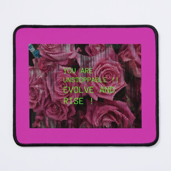 Item preview, Pink roses and powerful words ,you are unstoppable ,evolve and rise  designed and sold by wallartofmio.