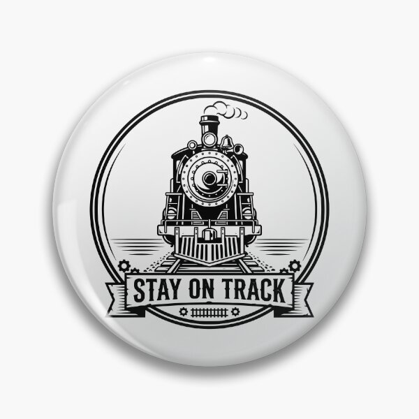Item preview, Stay On Track – Vintage Steam Train Railway Enthusiast Design designed and sold by Sekla-Studio.