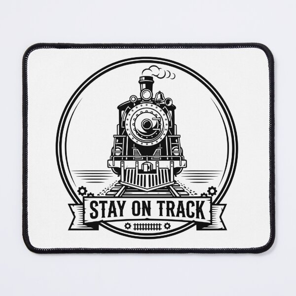 Item preview, Stay On Track – Vintage Steam Train Railway Enthusiast Design designed and sold by Sekla-Studio.