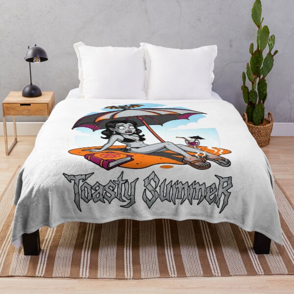 Item preview, Toasty Summer Vampire Beach Funny Sunburned Goth Girl Sunbathing designed and sold by SkTee2k.