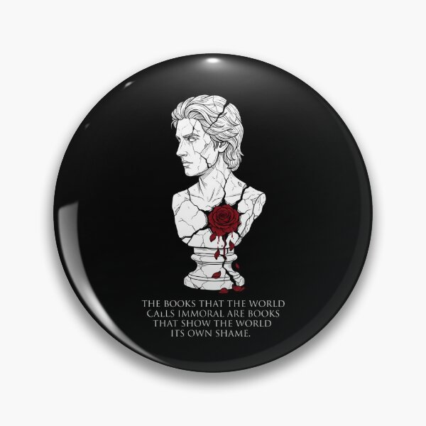Item preview, Dorian Gray Immoral Books Statue Bust Oscar Wilde Quote Graphic designed and sold by Fenay Designs.