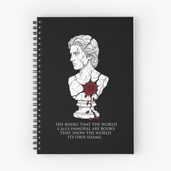 Item preview, Dorian Gray Immoral Books Statue Bust Oscar Wilde Quote Graphic designed and sold by Fenay Designs.