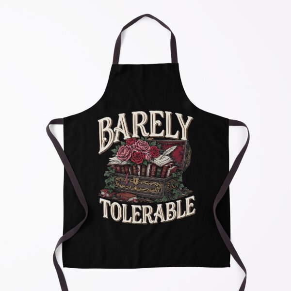 Item preview, Barely Tolerable Cute Bookworm Quote with Floral Accents designed and sold by Redgiant87x.