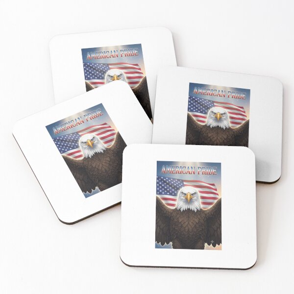 Artikelvorschau, American Pride – Bald Eagle & USA Flag entworfen und verkauft von MalinStyle.