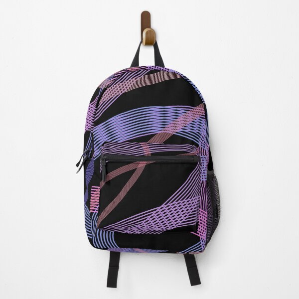 Item preview, Neon Ribbon Flow | Abstract Gradient Line Art on Black Background designed and sold by GemniShop.