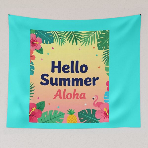 Item preview, Hello Summer Aloha Beach Hut Chill designed and sold by LiamaWery333.