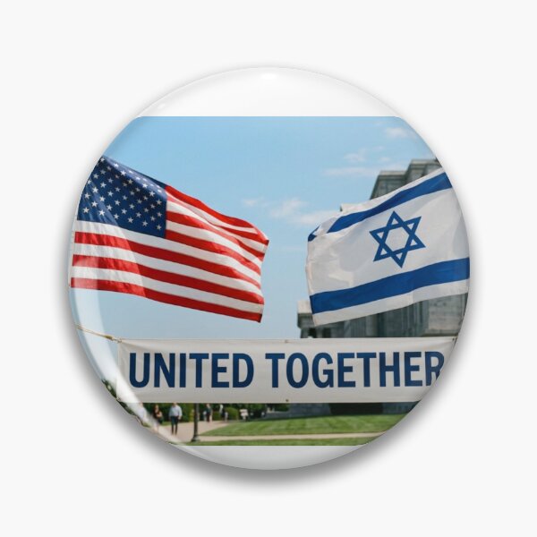 Item preview, israel flag with usa flag designed and sold by Ronel2026.