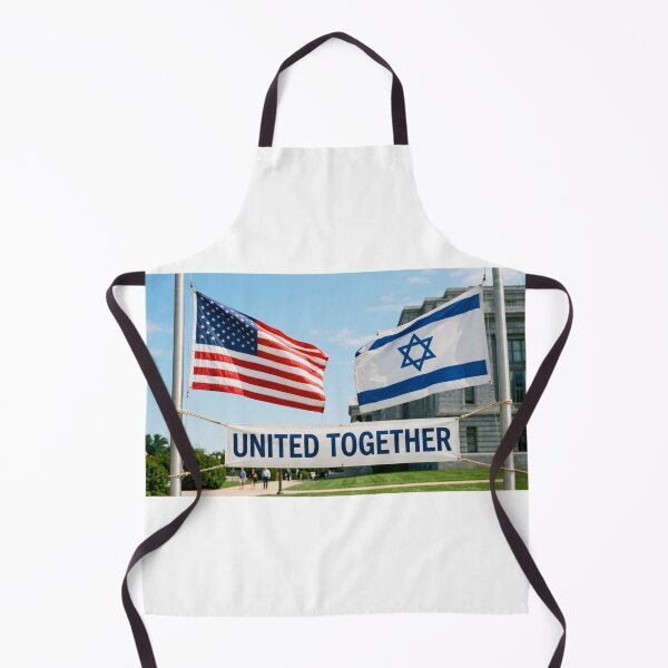 Item preview, israel flag with usa flag designed and sold by Ronel2026.